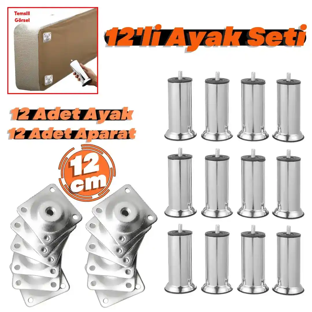 Mobilya sektöründe 12'li koltuk ayakları setleri: Malzeme, tasarım ve seçim ipuçları