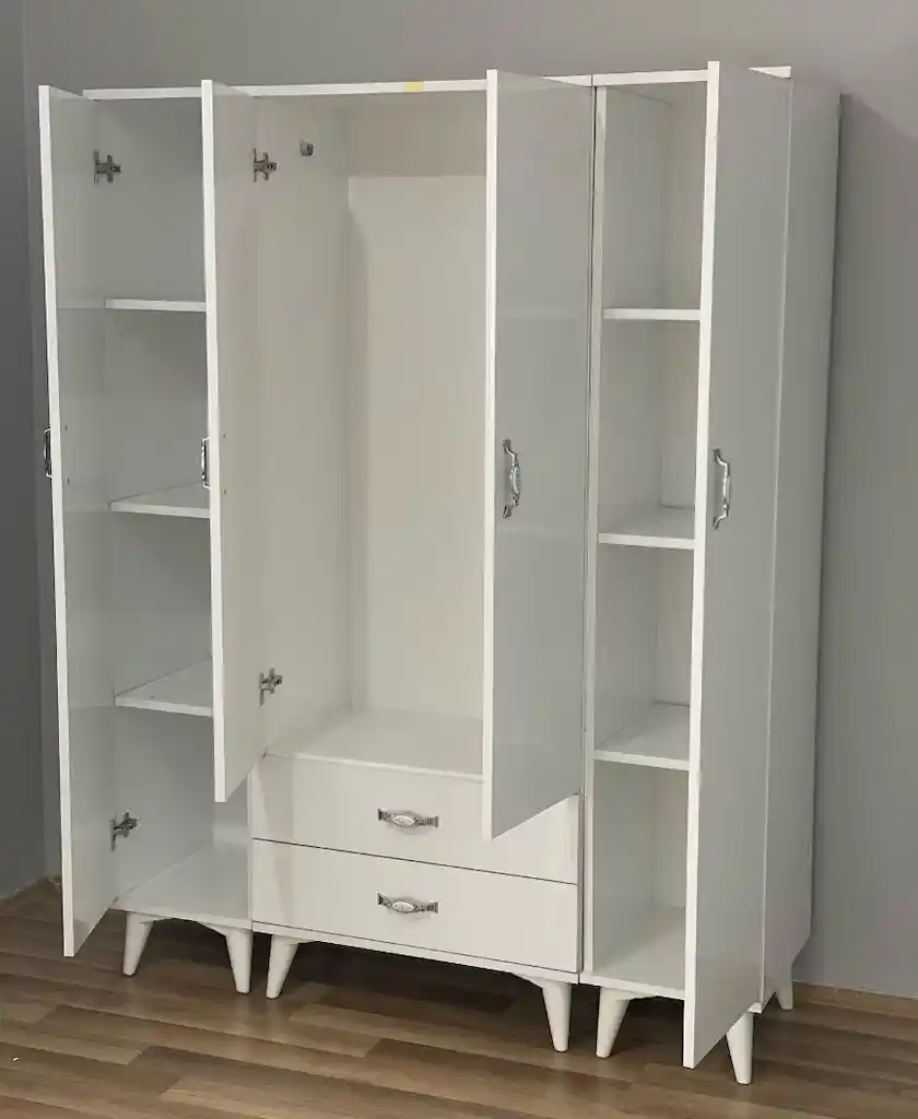 Modern 4 Kapaklı Ev Dolapları: Fonksiyonellik ve Estetiğin Uyumuyla Gelişmiş Depolama Çözümleri