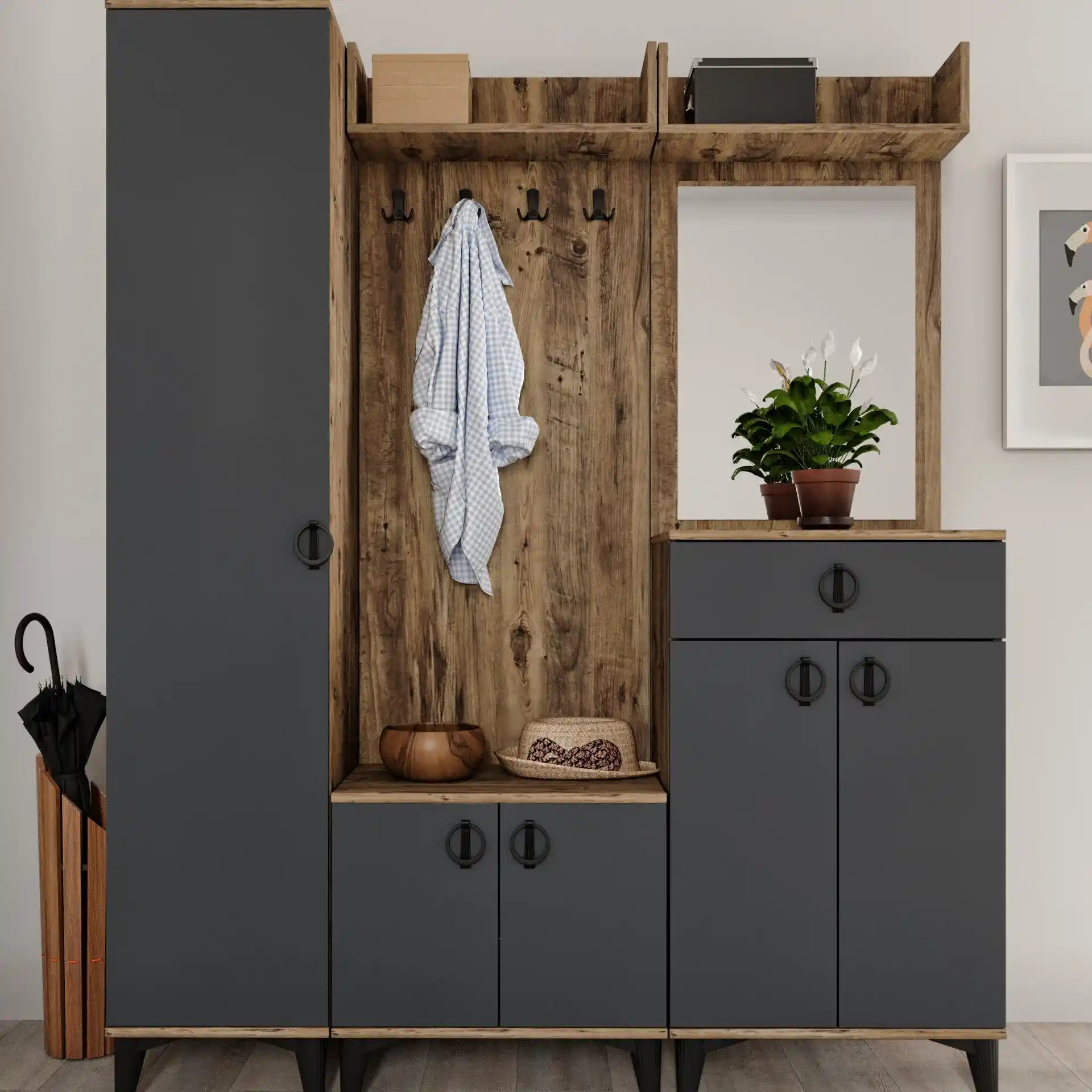 Modern Antrasit Portmanto ve Cam Yüzeyli Tasarımlar İçin Güncel Trendler ve Uygulama İpuçları