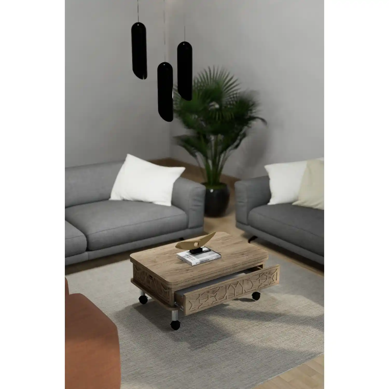 Modern Çok Yönlü Akıllı Sehpa Tasarımı ve Teknolojik Özellikleri