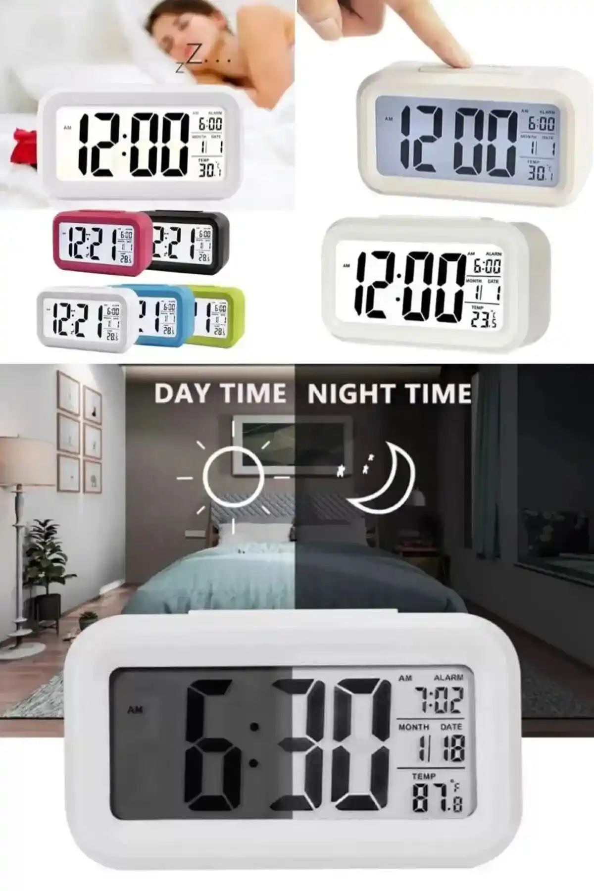 Modern Ev ve Ofis Dekorasyonuna Uygun Fonksiyonel Dijital Duvar Saatleri