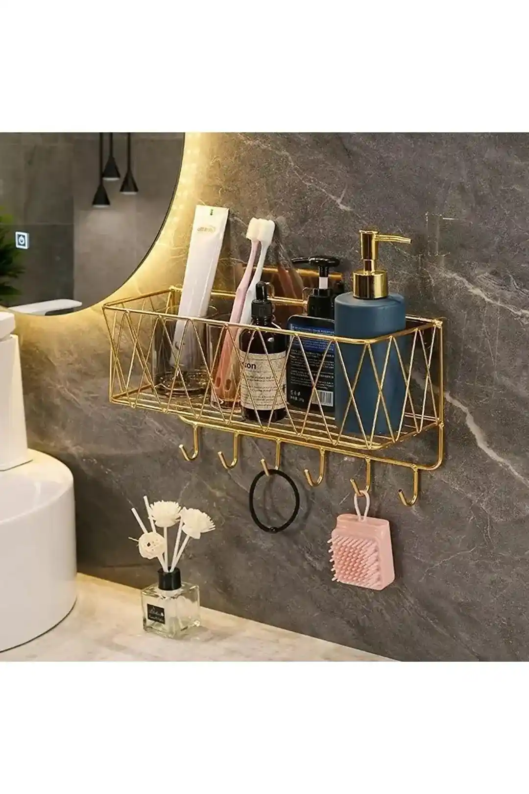 Modern Fonksiyonel Banyo Sepet Rafları ile Hem Şıklık Hem Pratiklik Sağlayın
