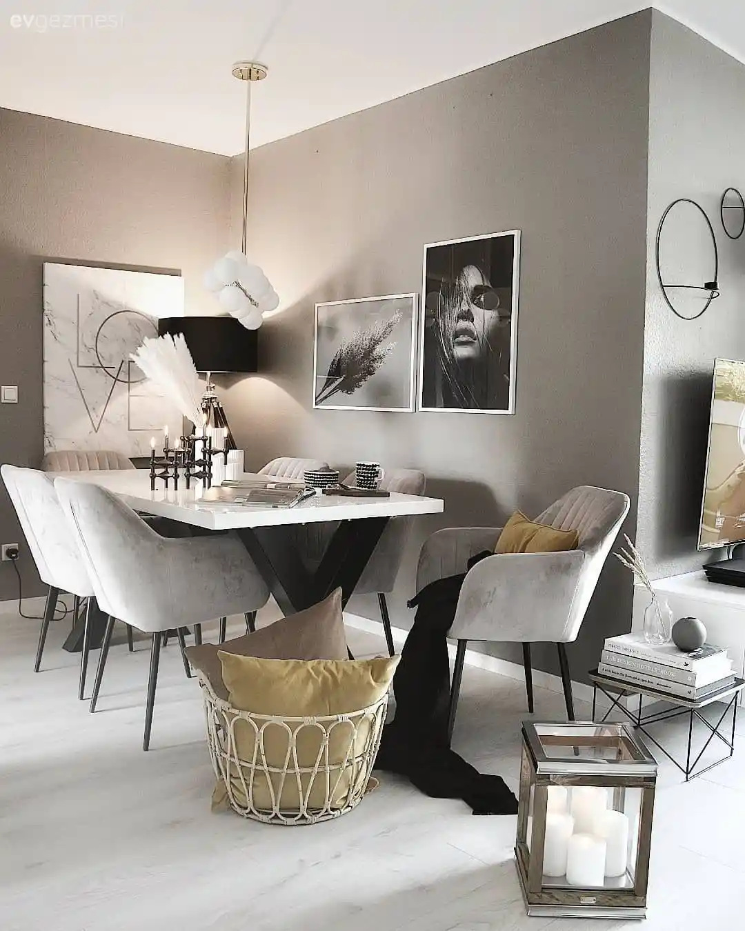 Modern Gri Dekoratif Ev Objeleri: Şıklık ve Sadeliğin Uyumunu Yansıtan Trendler