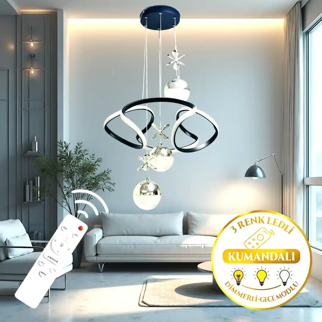 Modern Renk Değiştiren LED Avize ile Mekânlarınızı Yenileyin ve Atmosferi Dönüştürün