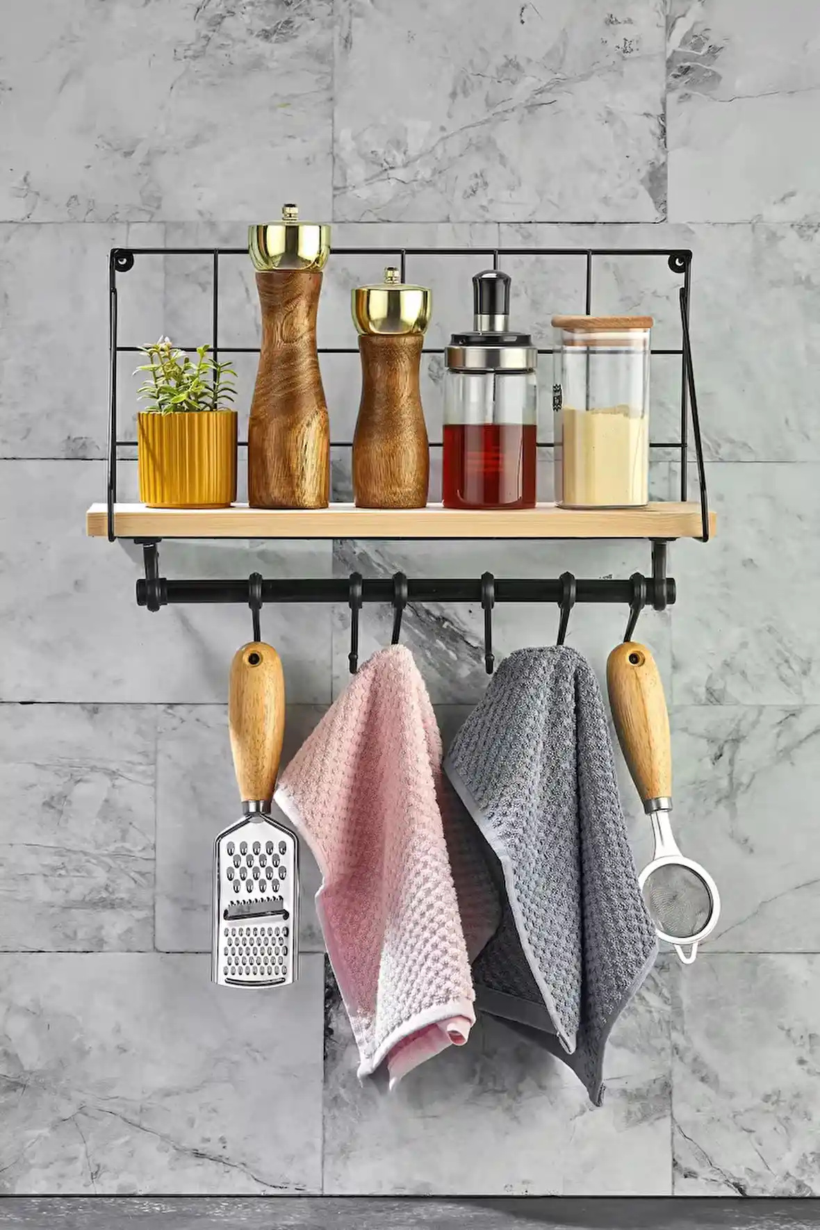 Modern Retro Tarzda Şık ve Fonksiyonel Mutfak Rafları Tasarımı ve Özellikleri