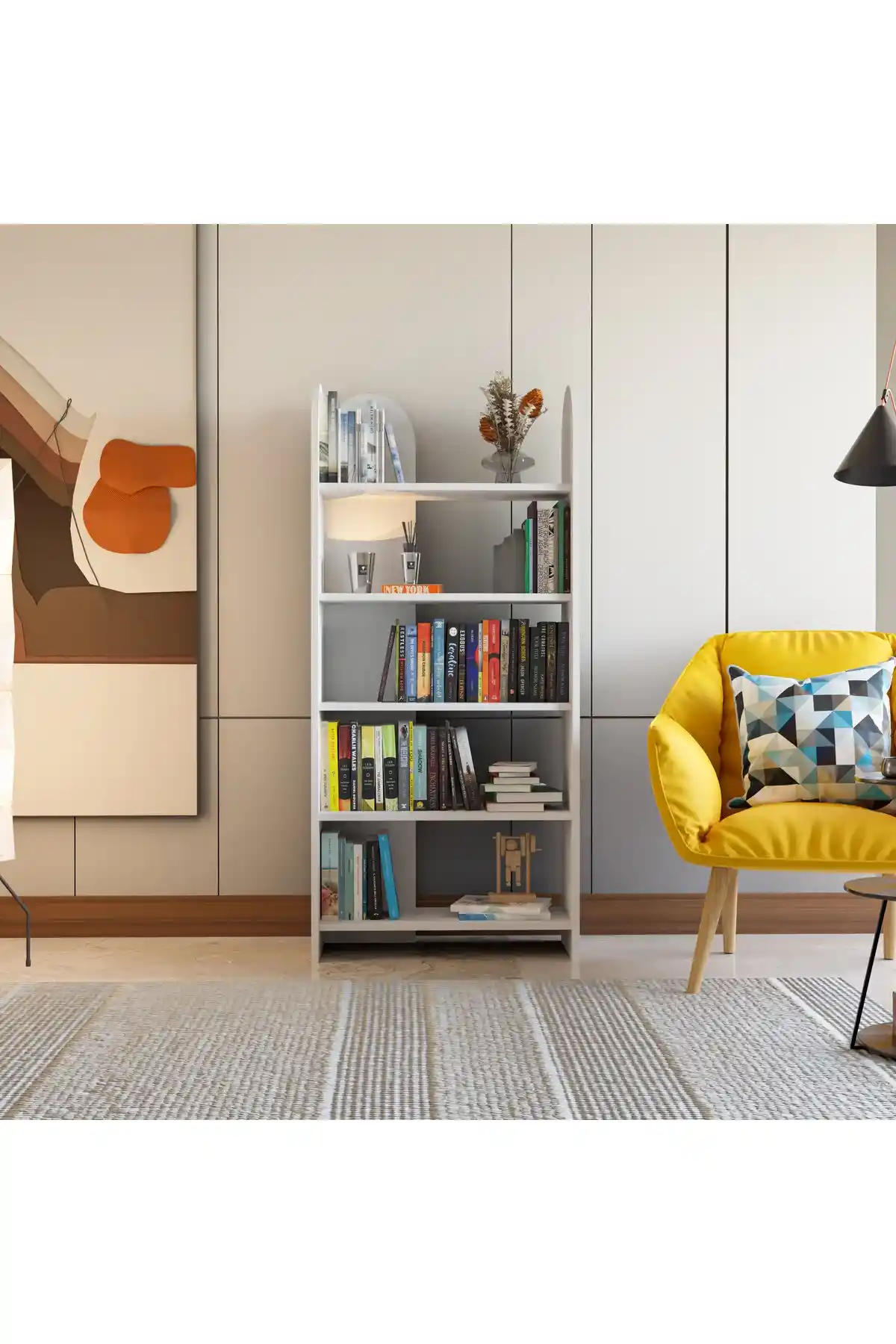 Modern ve Renkli Dekoratif Kitaplıklar ile Ev Dekorasyonunda Yenilikçi Dokunuşlar