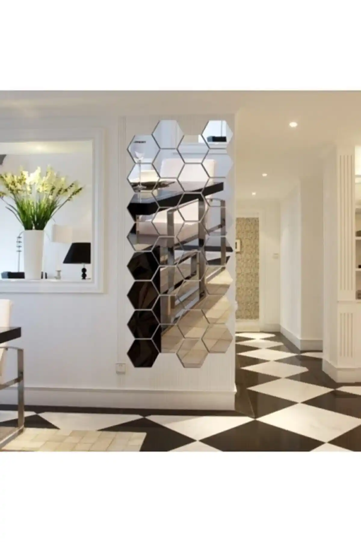 Modern ve Şık Bal Peteği Aynalar ile İç Mekan Dekorasyonunda Yenilikçi Dokunuşlar