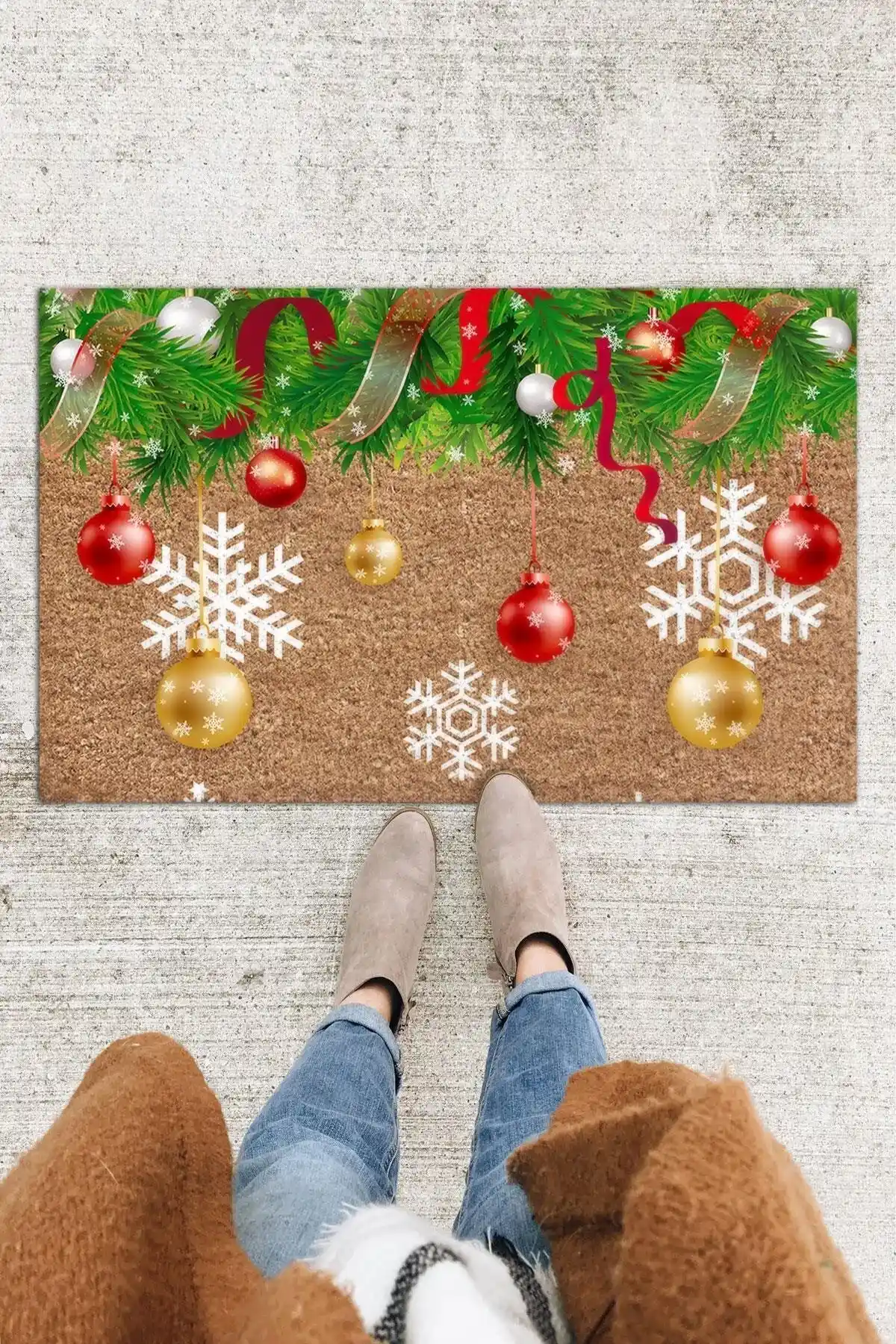 Monnhein Yılbaşı Temalı Mikrofiber Paspas: Ev Dekorasyonunu Canlandıran Pratik ve Şık Çözüm