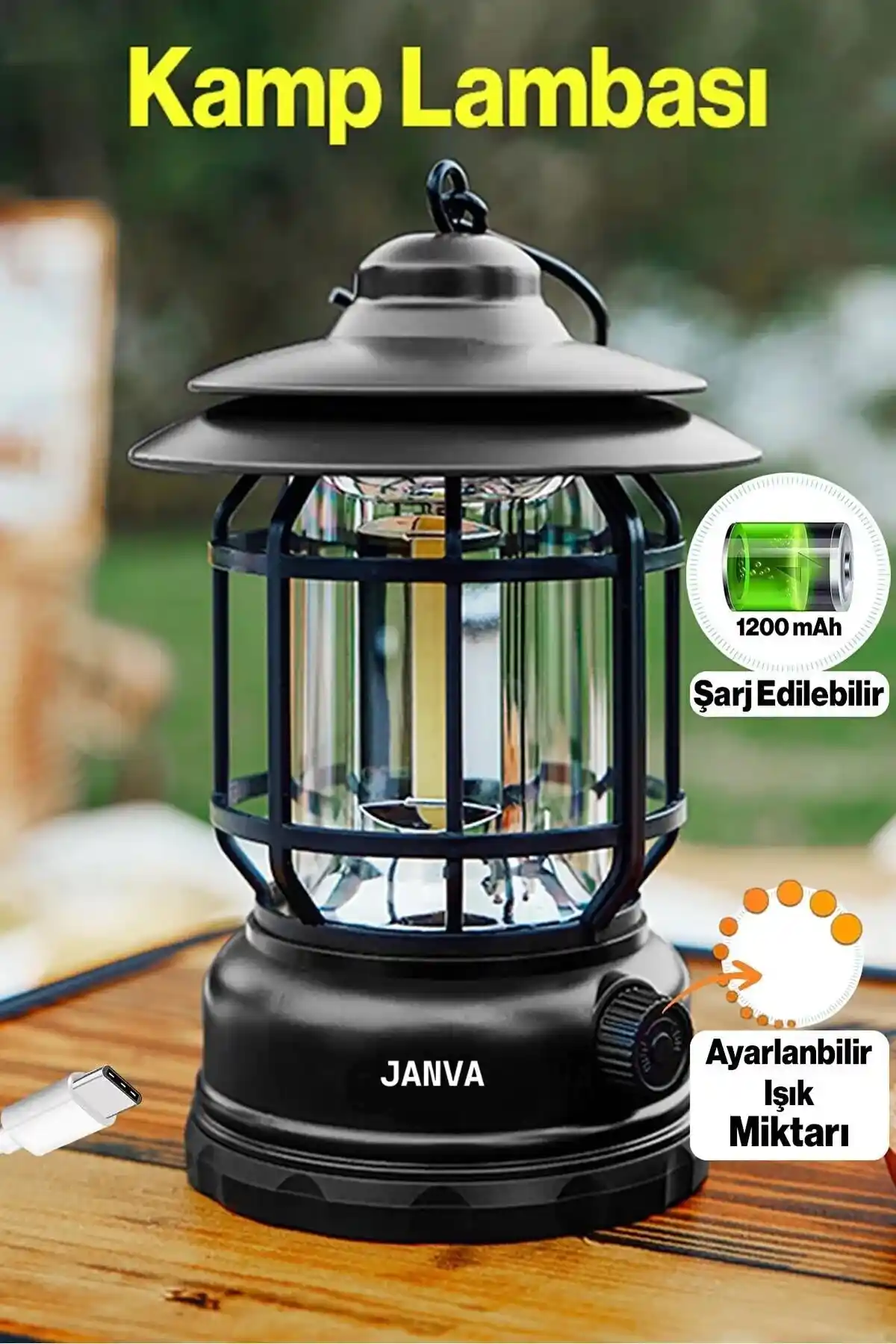 Nostaljik LED Kamp Lambası Şarjlı: Estetik ve Pratik Kullanım İçin Ideal Seçenek