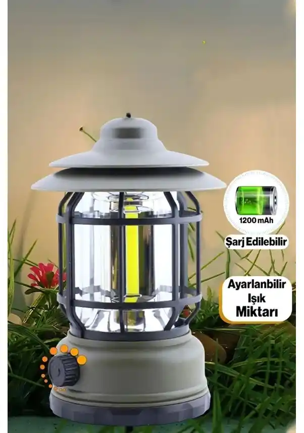 Nostaljik ve Ayarlanabilir Taşınabilir Kamp Lambası: Estetik ve Fonksiyonellik Bir Arada