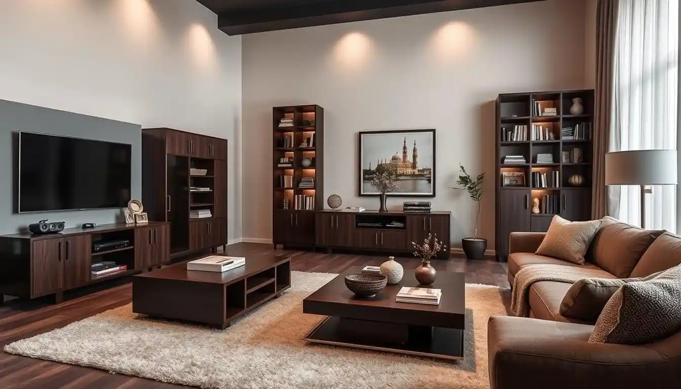 Oturma Odalarında Koyu Ahşap Mobilyalar: Şıklık ve Dayanıklılık Sağlayan Tasarımlar