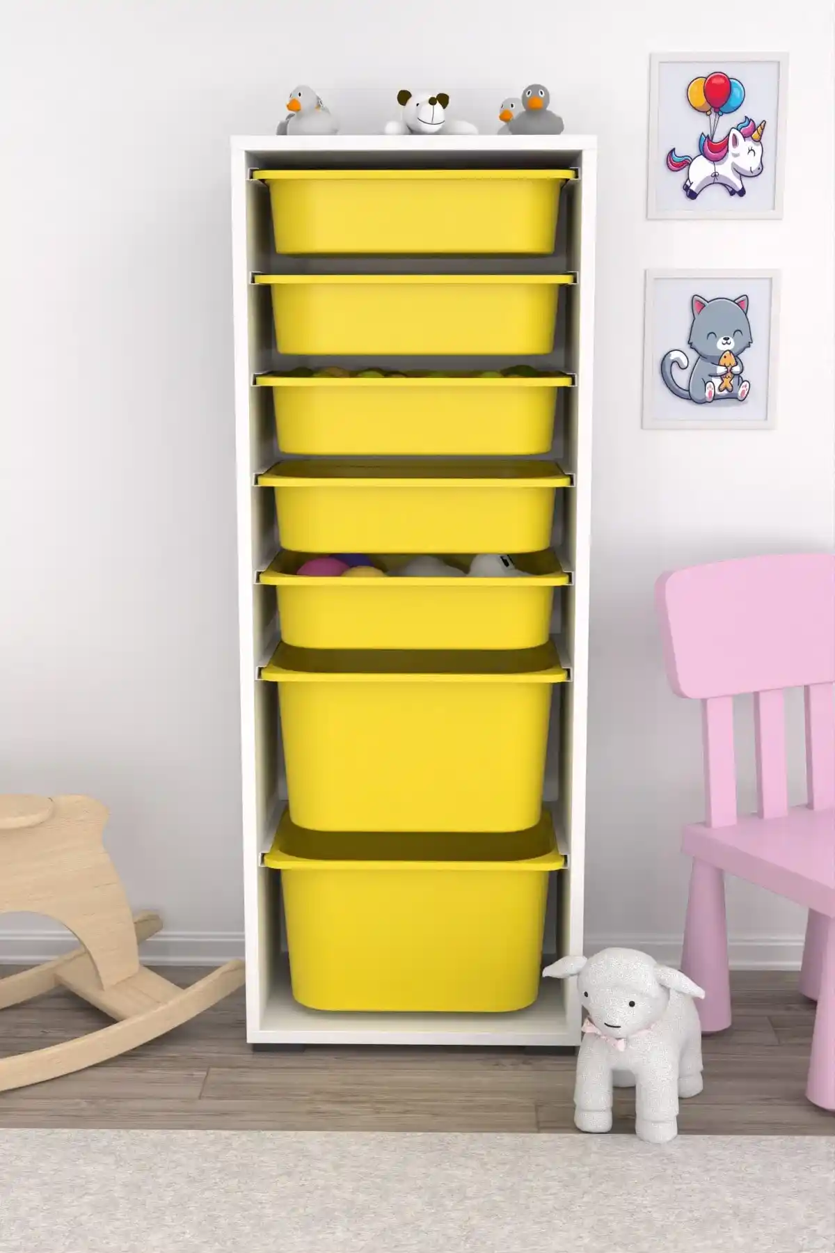 Pratico 7 Sepetli Mutfak Dolabı: Geniş Depolama ve Şık Tasarım Özellikleri