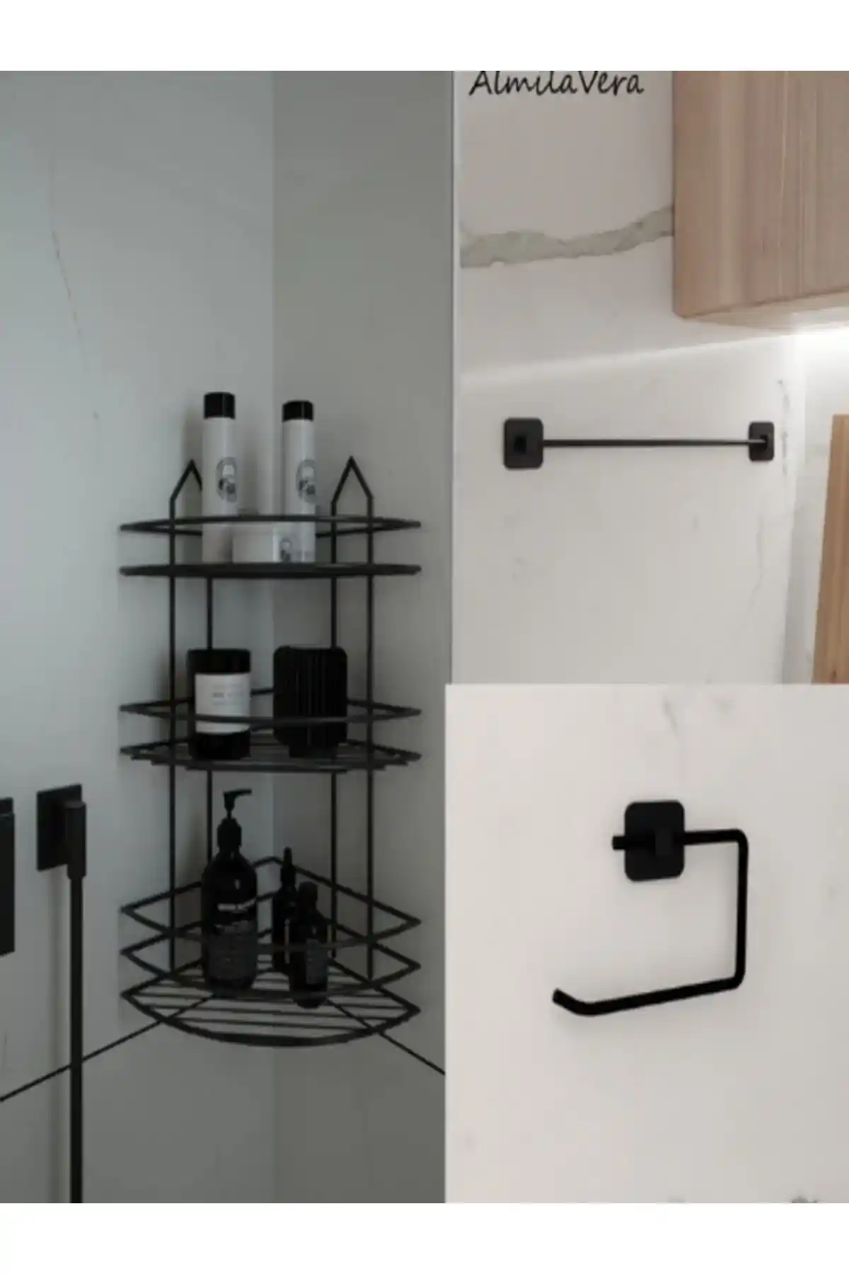 Siyah Banyo Yapışkanlı Köşeliği: Modern ve Pratik Dekorasyon Çözümü