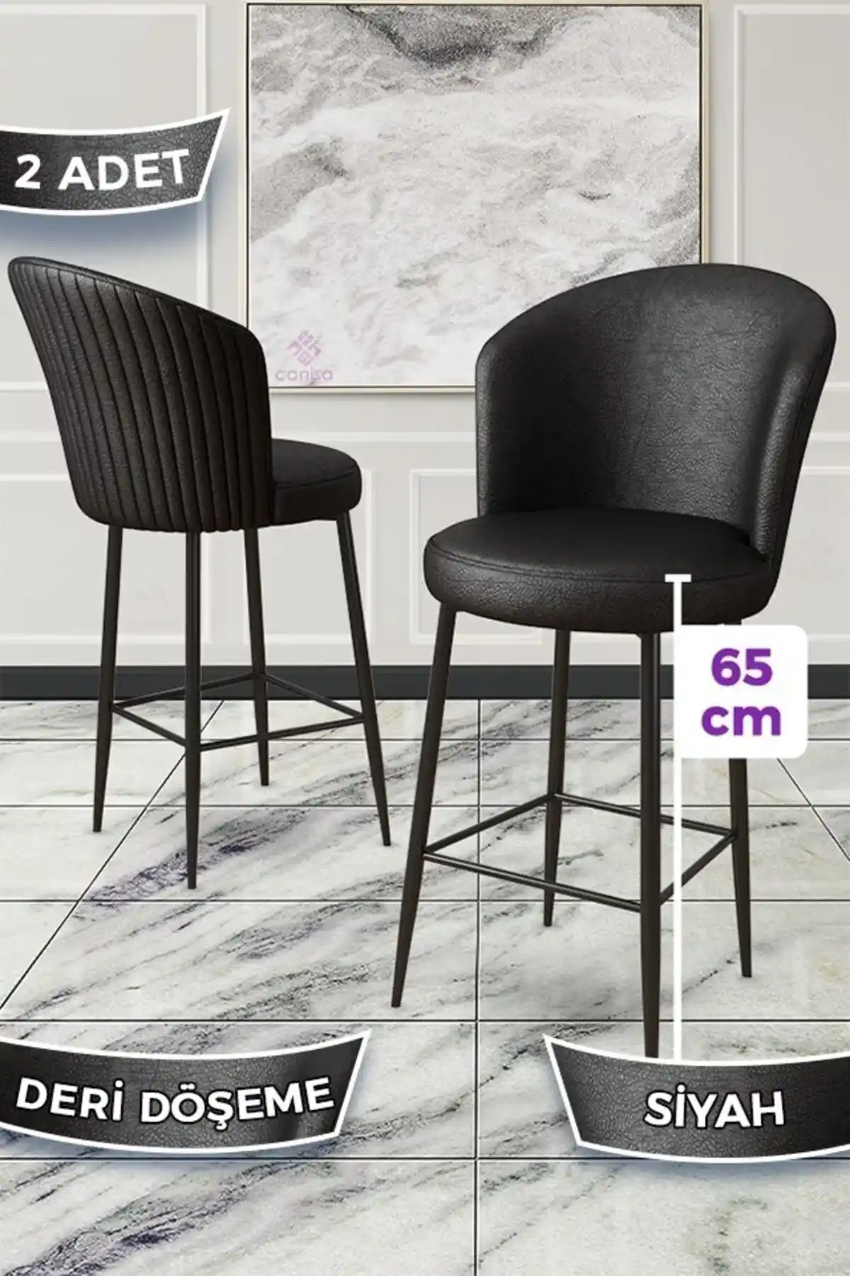 Siyah Deri Mutfak Sandalyesi Modelleri Modern ve Fonksiyonel Tasarımlar