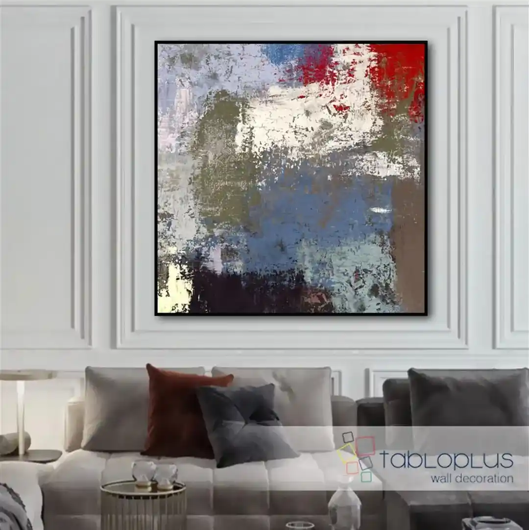 Soyut Pastel Kanvas Tablolar ile Modern İç Mekan Dekorasyonunda Zarafet ve Huzur