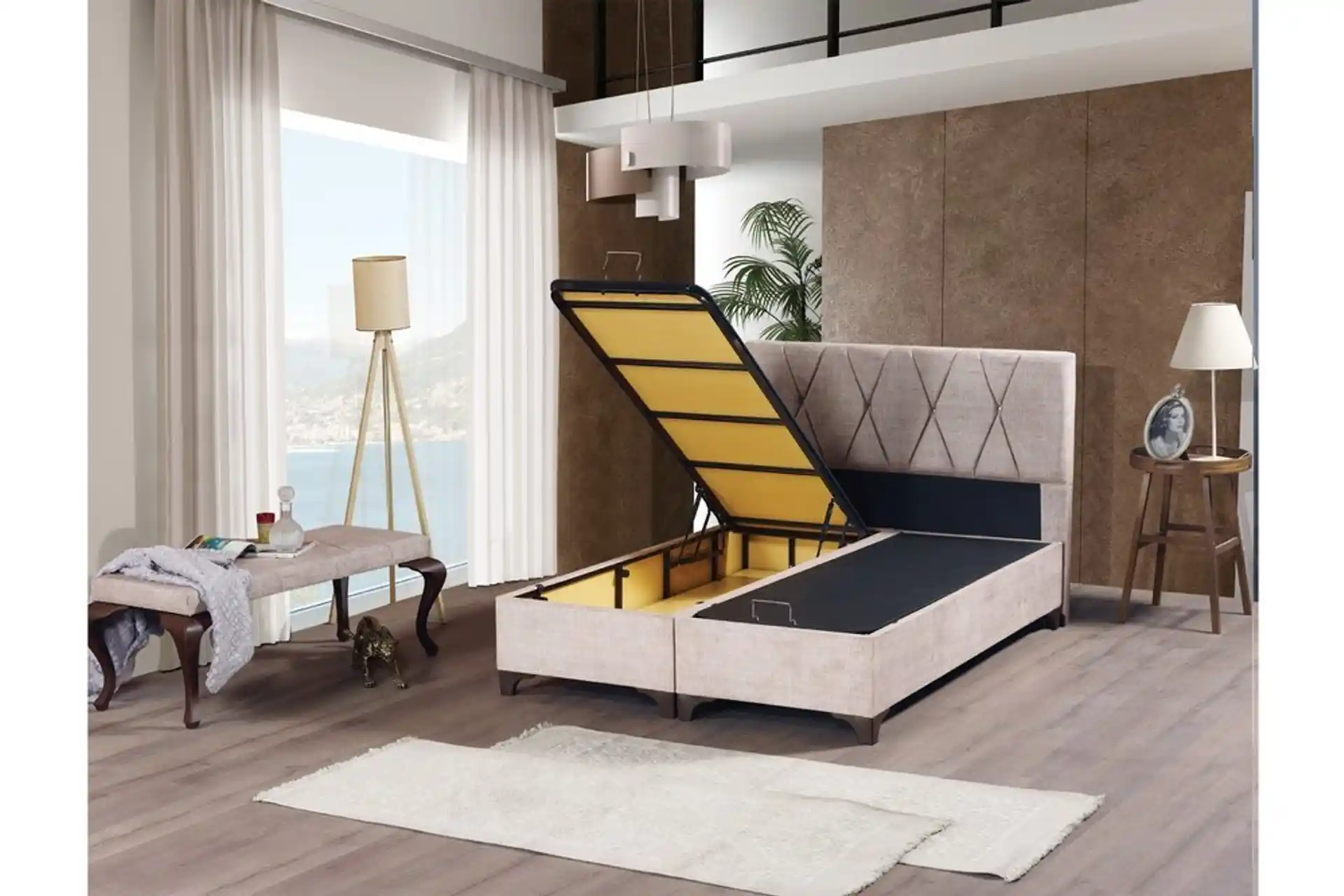 Sütlü Kahve Rengi Yatak Odası Mobilyası Dekorasyonunda Sıcak ve Nötr Seçenekler