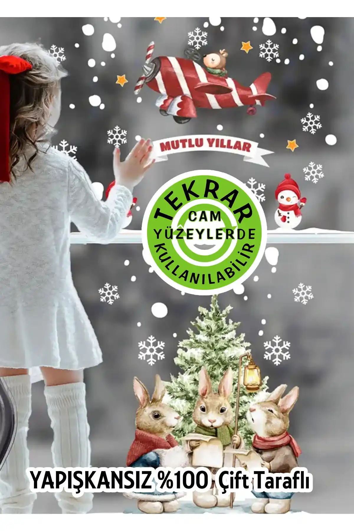 Tavşan Figürlü Cam Stickerlar ile Ev Dekorasyonunuza Sevimli ve Pratik Dokunuşlar Katın