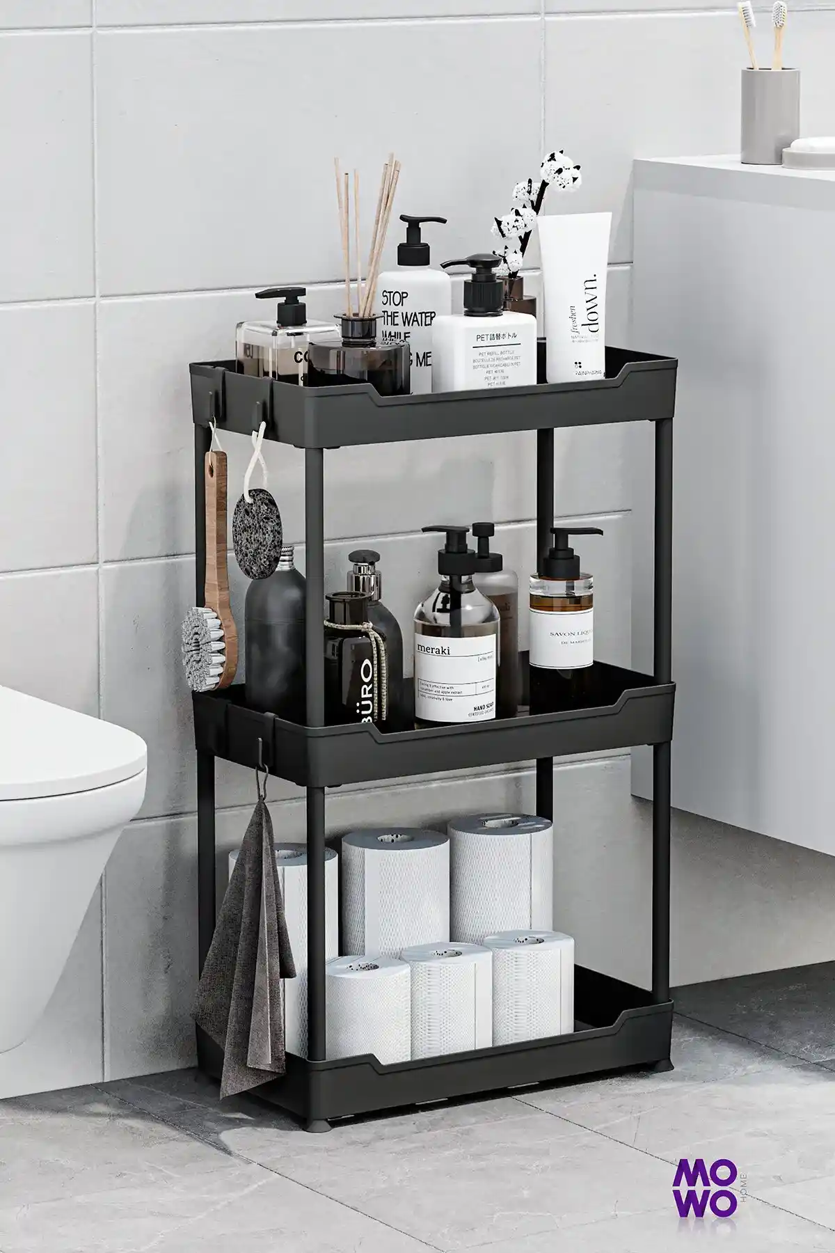 Üç Katlı Banyo Rafları: Fonksiyonellik ve Estetiğin Uyumuyla Modern Banyo Düzeni