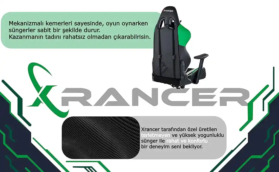 xrancer Cross Ergonomik Oyuncu ve Ofis Koltuğu Sağlıklı Oturma Konforu Sunar