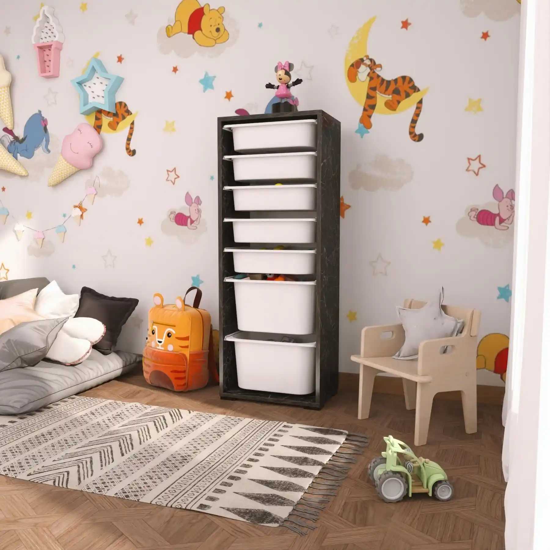 Zola 7 Sepetli Oyuncak Dolabı: Çocuklar ve Ebeveynler İçin Pratik Depolama Çözümü