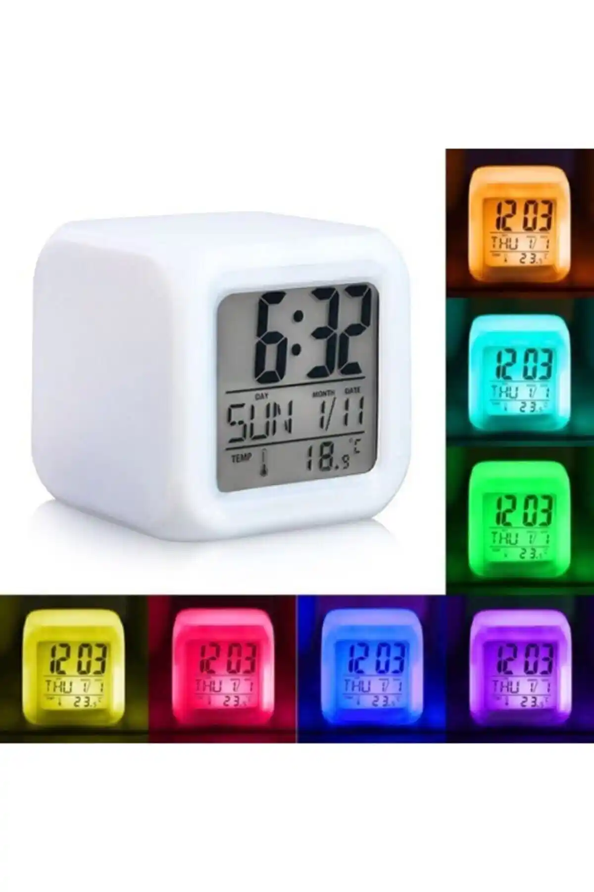 Oddity 7 Renk XXL ve Smart LCD Işıklı Dijital Masa Saati Karşılaştırması