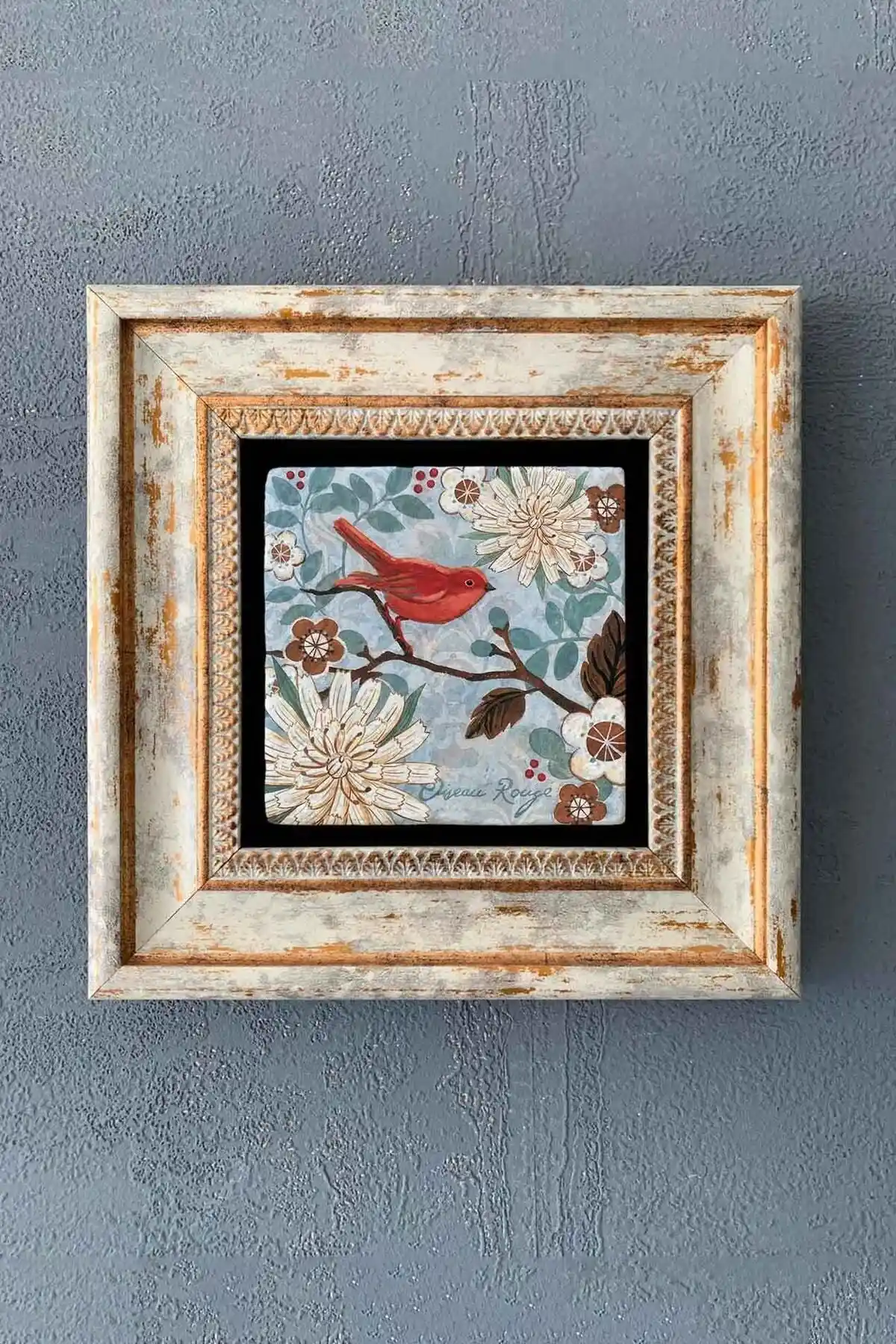 Oscar Stone Decor Taş Tabloları: Bahar ve Ebru Temalı Çerçeveli Dekorasyon Seçenekleri
