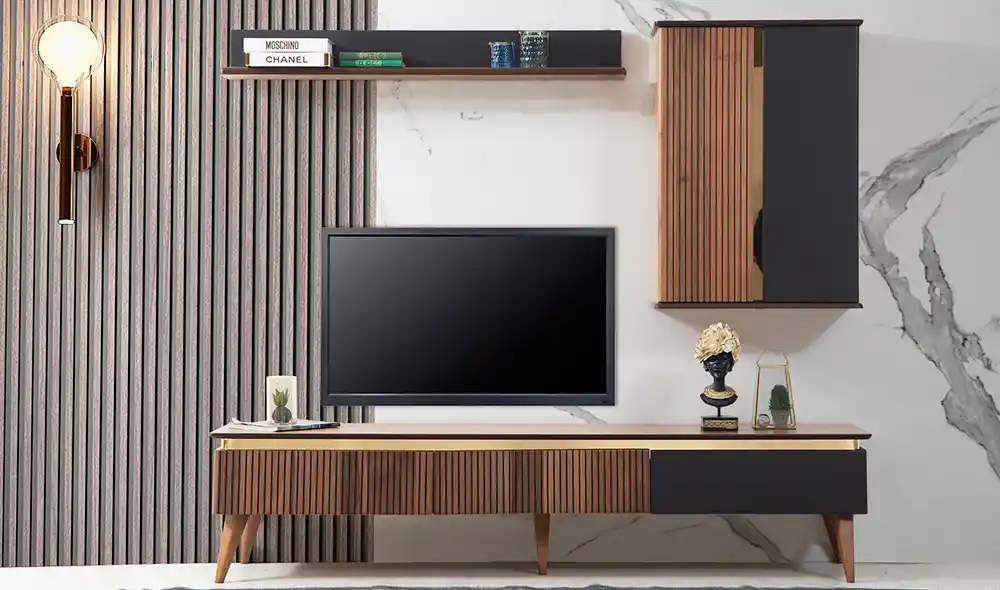 Ahşap TV Ünitesi Seçenekleri ve Dekorasyon İpuçlarıyla Evinize Şıklık Katın