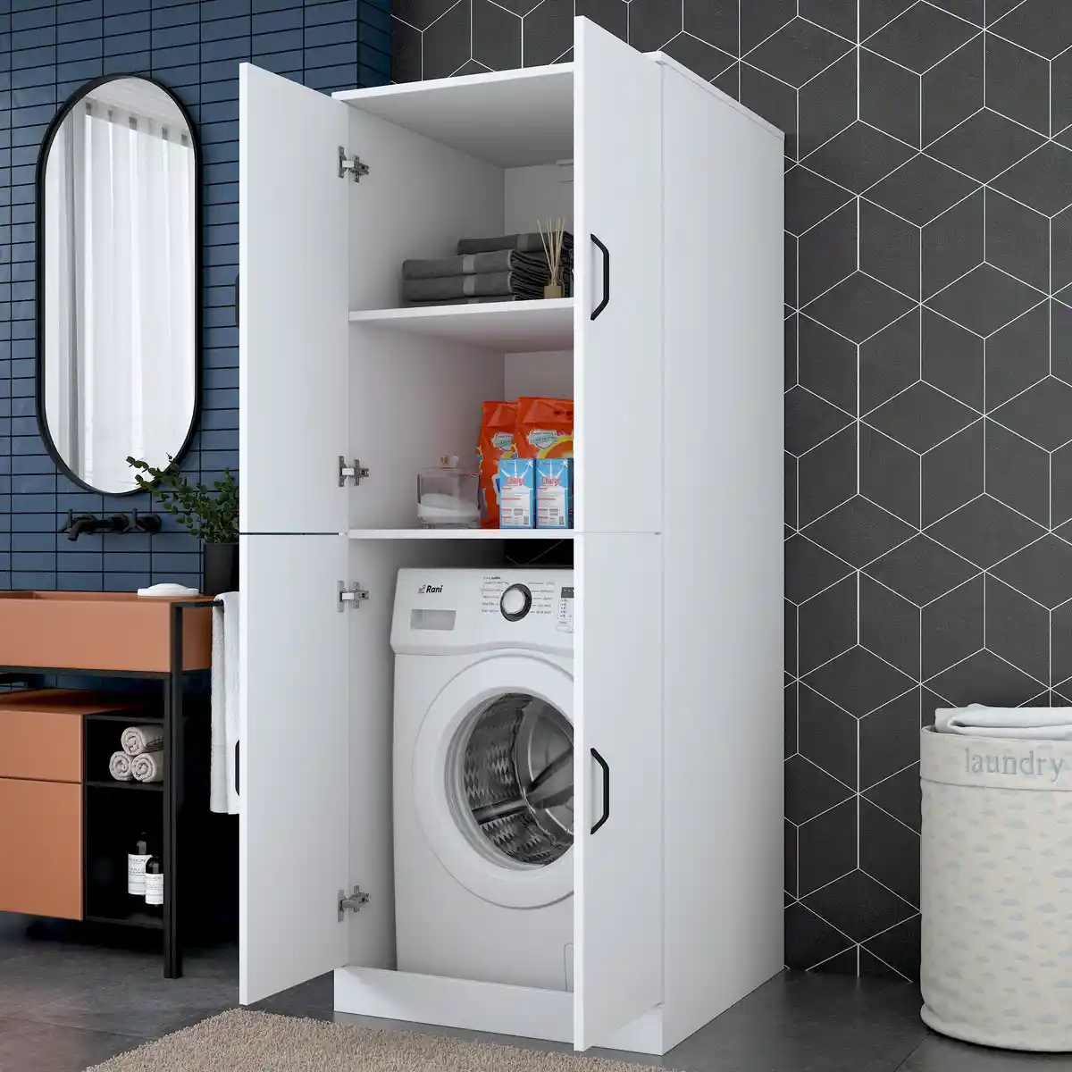 Çamaşır Makinesi Dolabı Dekorasyonda Estetik ve Fonksiyonelliğin Birleşimi