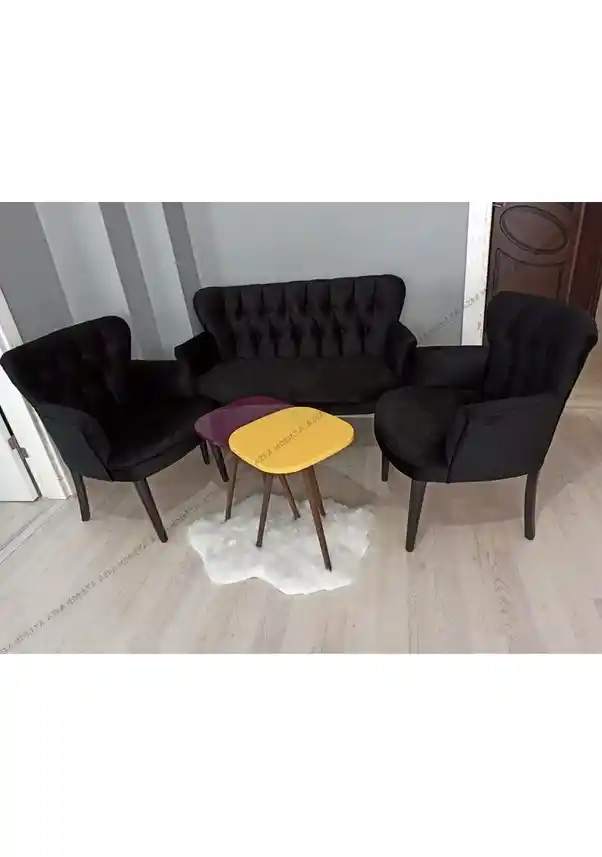 Çay Seti Oturma Grubu ile Dekorasyonda Şıklık ve Konforun Bir Arada Sunumu