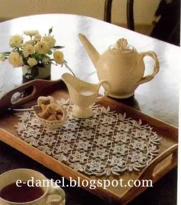 Çay Tepsi Örtüsü Örgü Modelleriyle Dekorasyonda Şıklık ve İşlevsellik