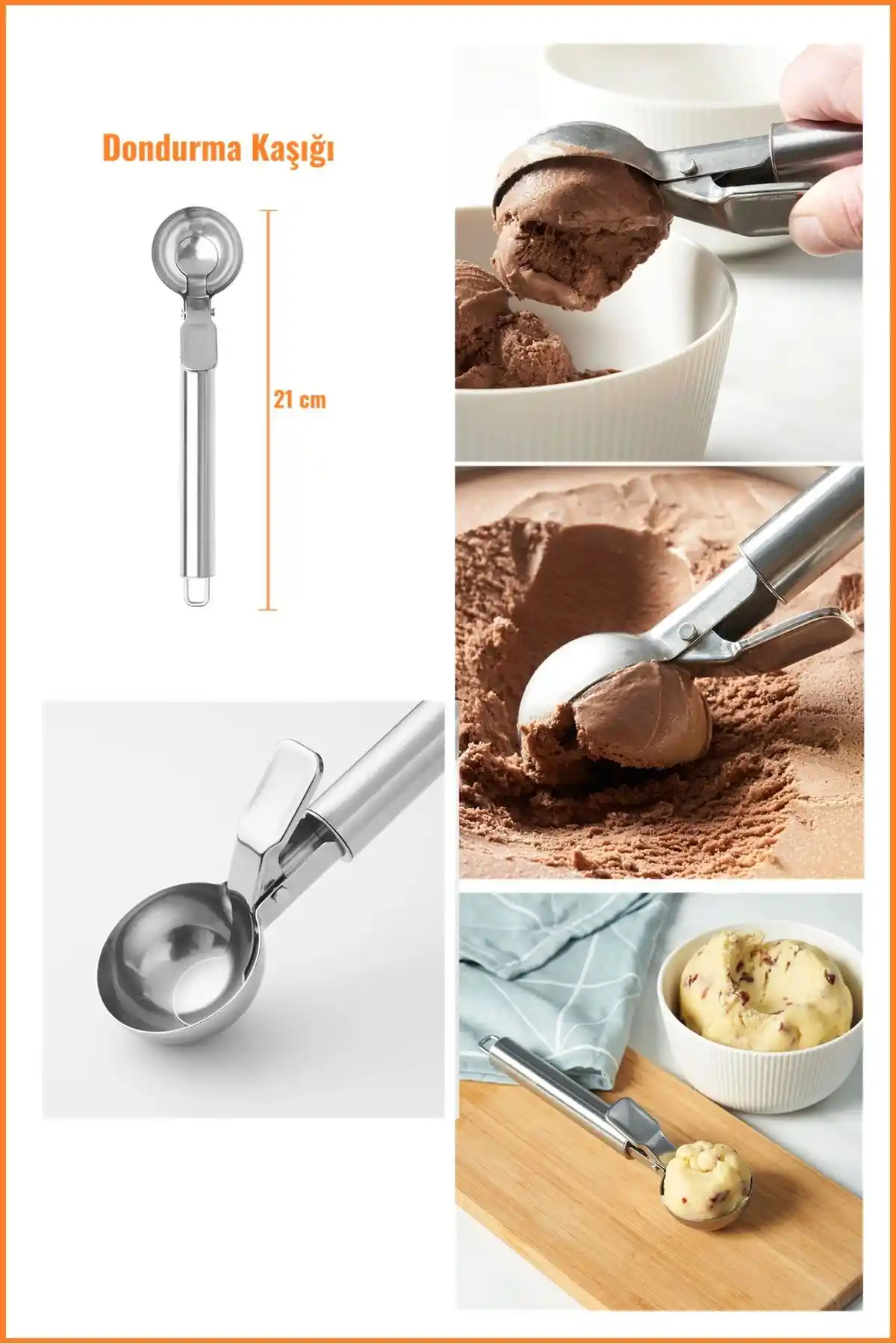 Çelik Dondurma Kaşığı: Estetik ve Fonksiyonellik ile Modern Mutfak Dekorasyonu