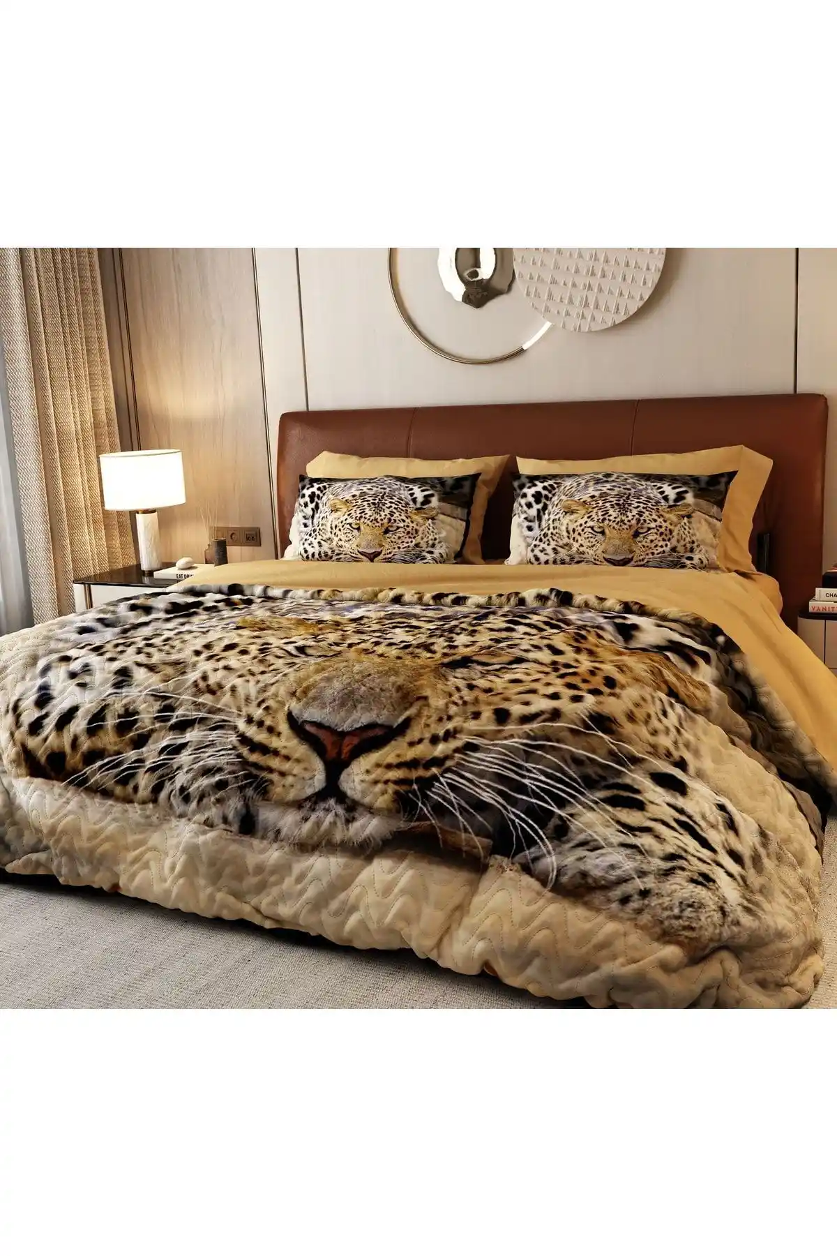 Leopar Desenli Dekorasyon ve Pike Takımıyla Evinizde Doğal Zarafeti Yansıtın