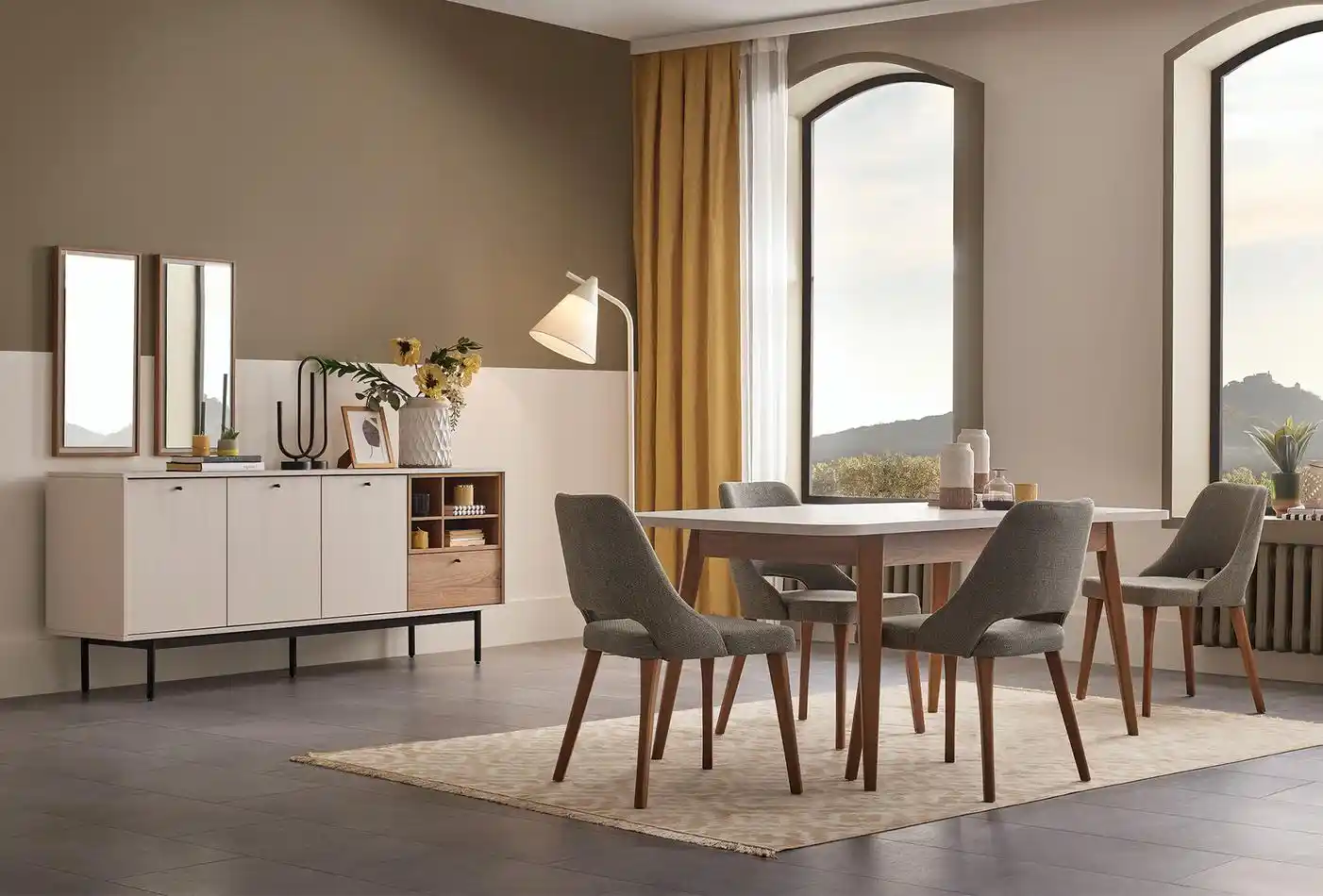 Loreto masa ile modern ve klasik tarzlarda şık ve fonksiyonel dekorasyon çözümleri