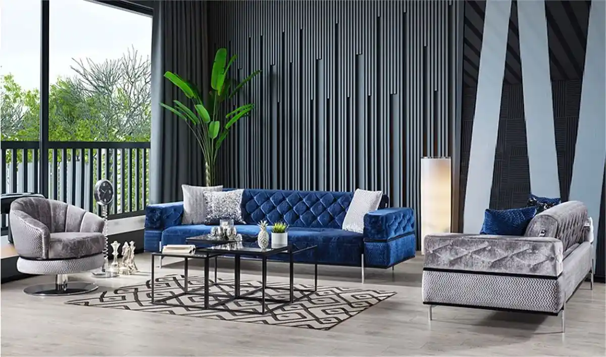 Mavi Gri Koltuk Seçenekleri ile Modern ve Şık Dekorasyon Çözümleri
