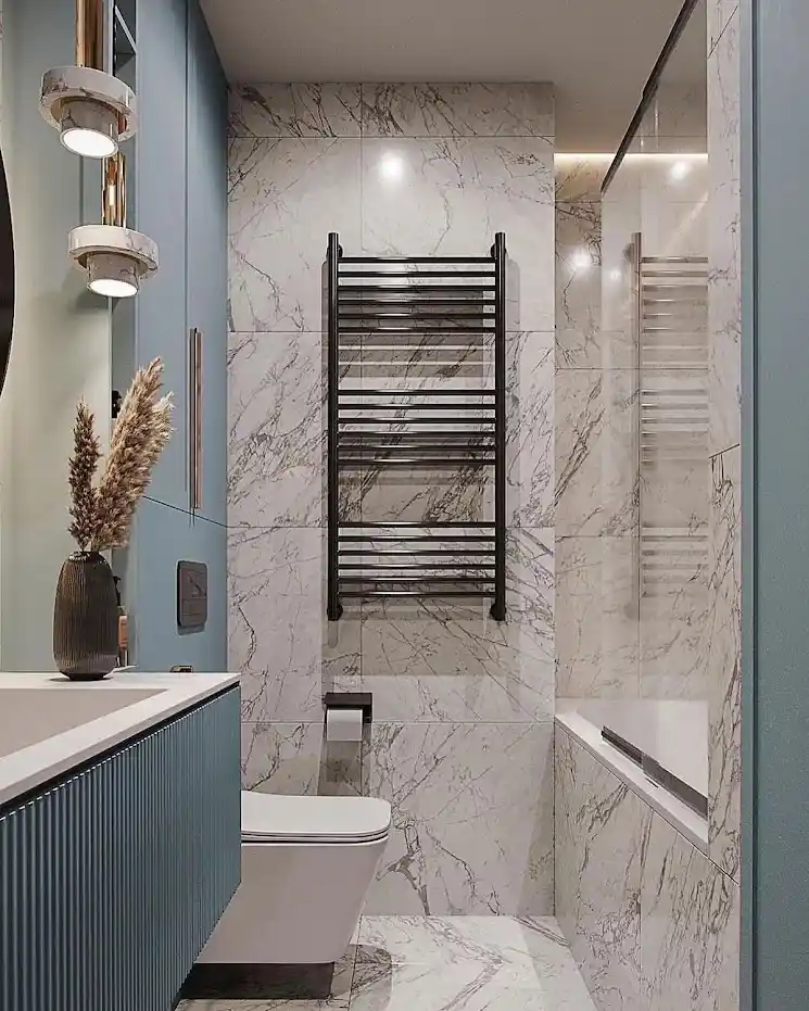 Mavi Renk ile Şık ve Ferah Banyo Dekorasyonu İpuçları ve Trendler