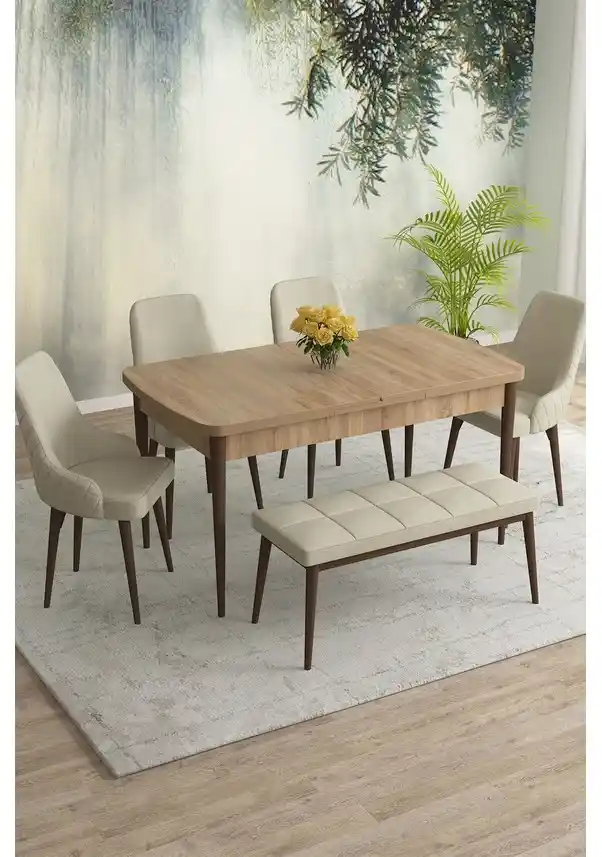 Meşe Yemek Masası Takımıyla Dekorasyonunuzu Yenileyin ve Estetik Bir Atmosfer Yaratın