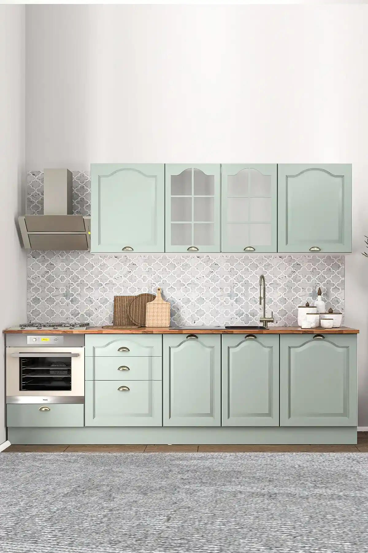 Mint Yeşili Mutfak Dolaplarıyla İç Mekanlara Ferah ve Modern Bir Dokunuş