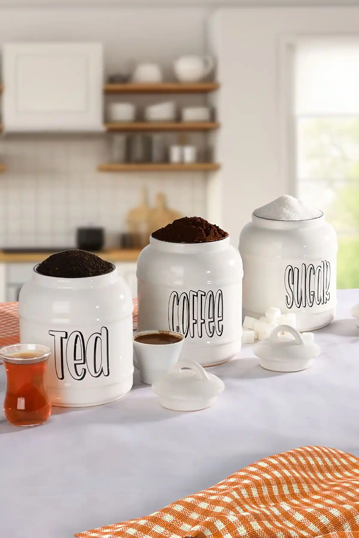 Mutfak Tezgah Üstü Çay Şeker Kavanozları: İşlevsel ve Şık Dekorasyon Unsuru