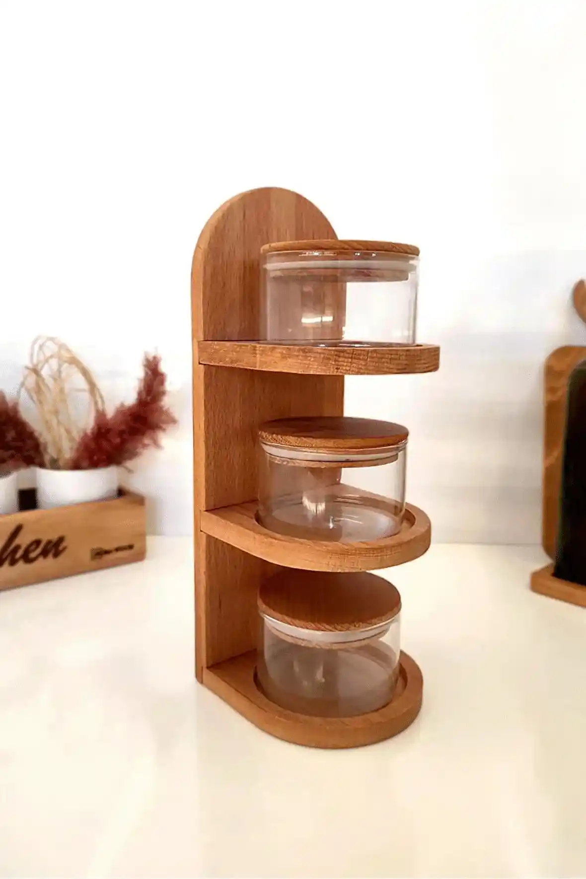 Mutfakta Şıklık ve Düzen İçin Tezgah Üstü 3'lü Kavanoz Setleri Kullanın