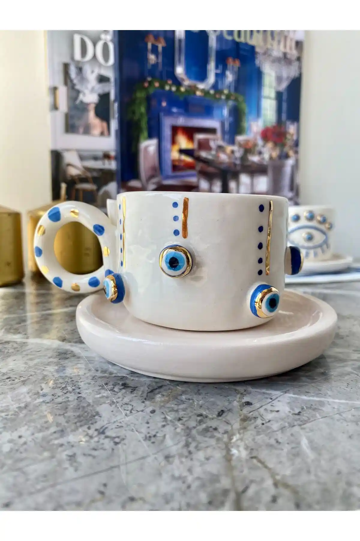 Nazar Boncuklu Fincanlar Dekorasyonda Hem Estetik Hem de Geleneksel Anlamlar