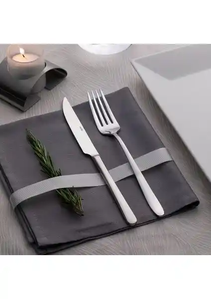 Nehir Sultan Sade 72 Parça Çatal Kaşık Bıçak Takımı Dekorasyon ve Fonksiyonellik İçin Uygun
