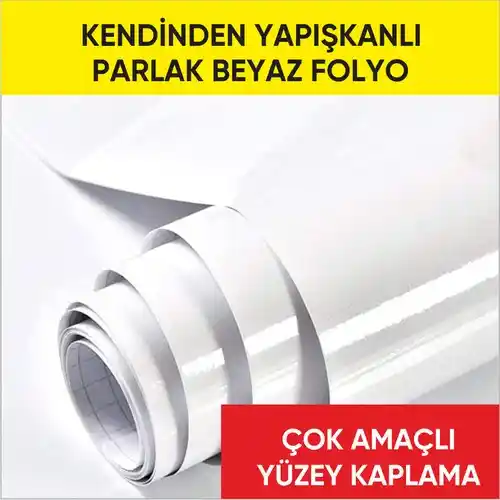Parlak Beyaz Folyo ile Dekorasyonda Modern ve Pratik Çözümler Sunan Malzeme