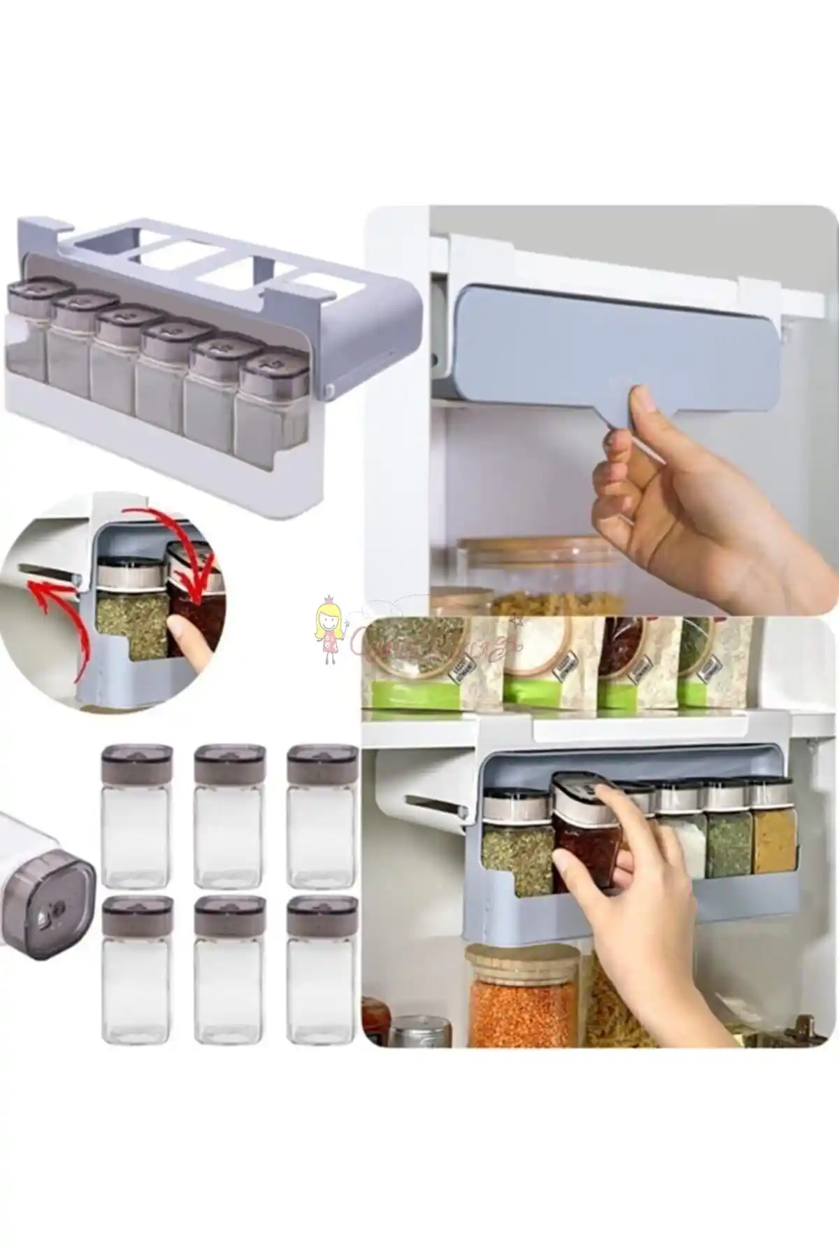 Raf Altı Baharatlıklarla Mutfağınızı Düzenleyin ve Şıklık Katın