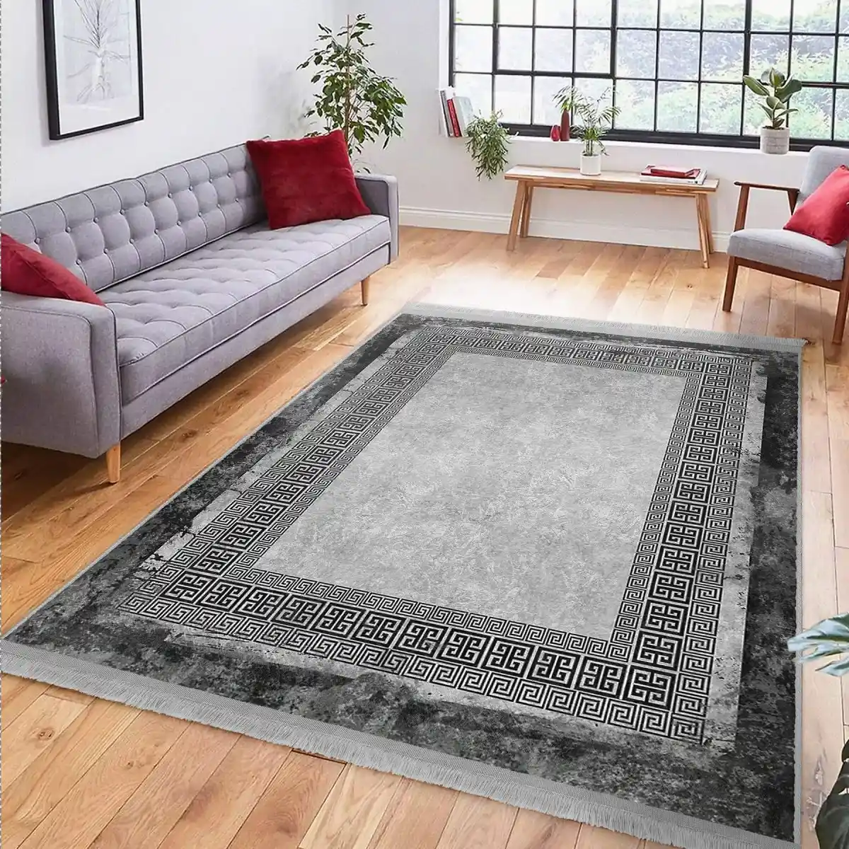 Siyah Çerçeveli Halılarla Modern ve Şık Dekorasyon Fikirleri