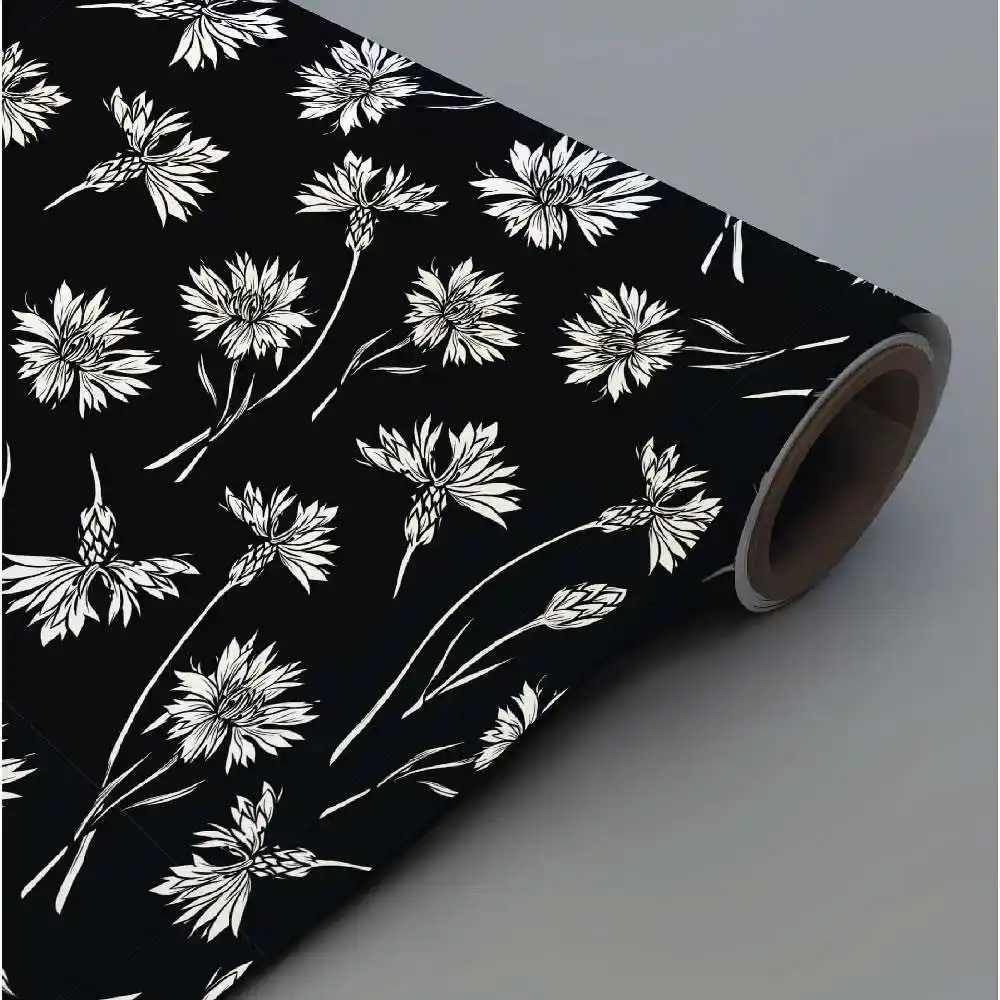 Siyah Çiçek Duvar Kağıdıyla Modern ve Şık Dekorasyon Fikirleri