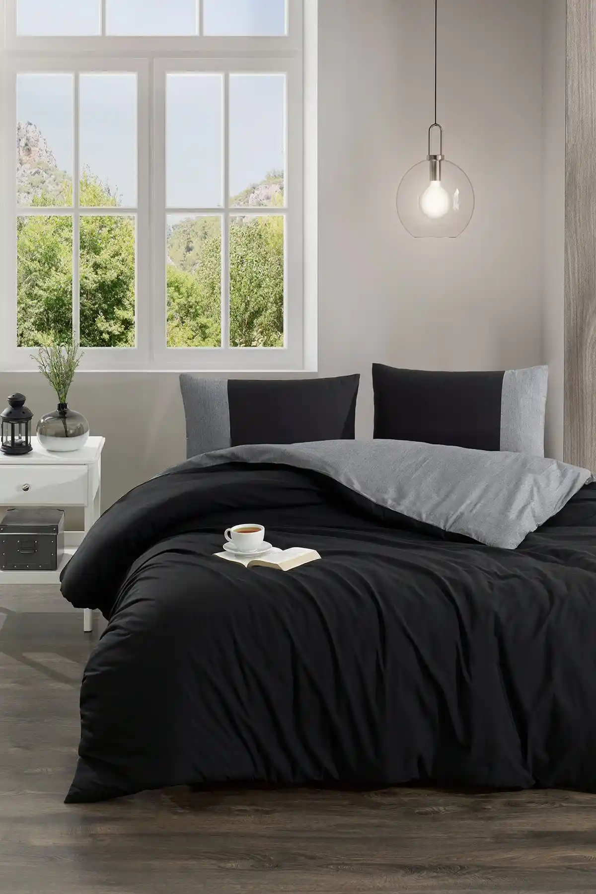 Siyah Gri Nevresim Takımıyla Modern ve Şık Yatak Odası Dekorasyonu Rehberi