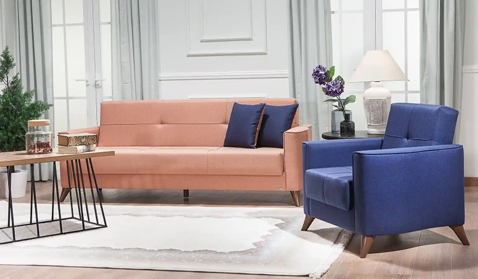 Somon Rengi Koltuk ile Ev Dekorasyonunda Zarafet ve Sadelik Yaratma Rehberi