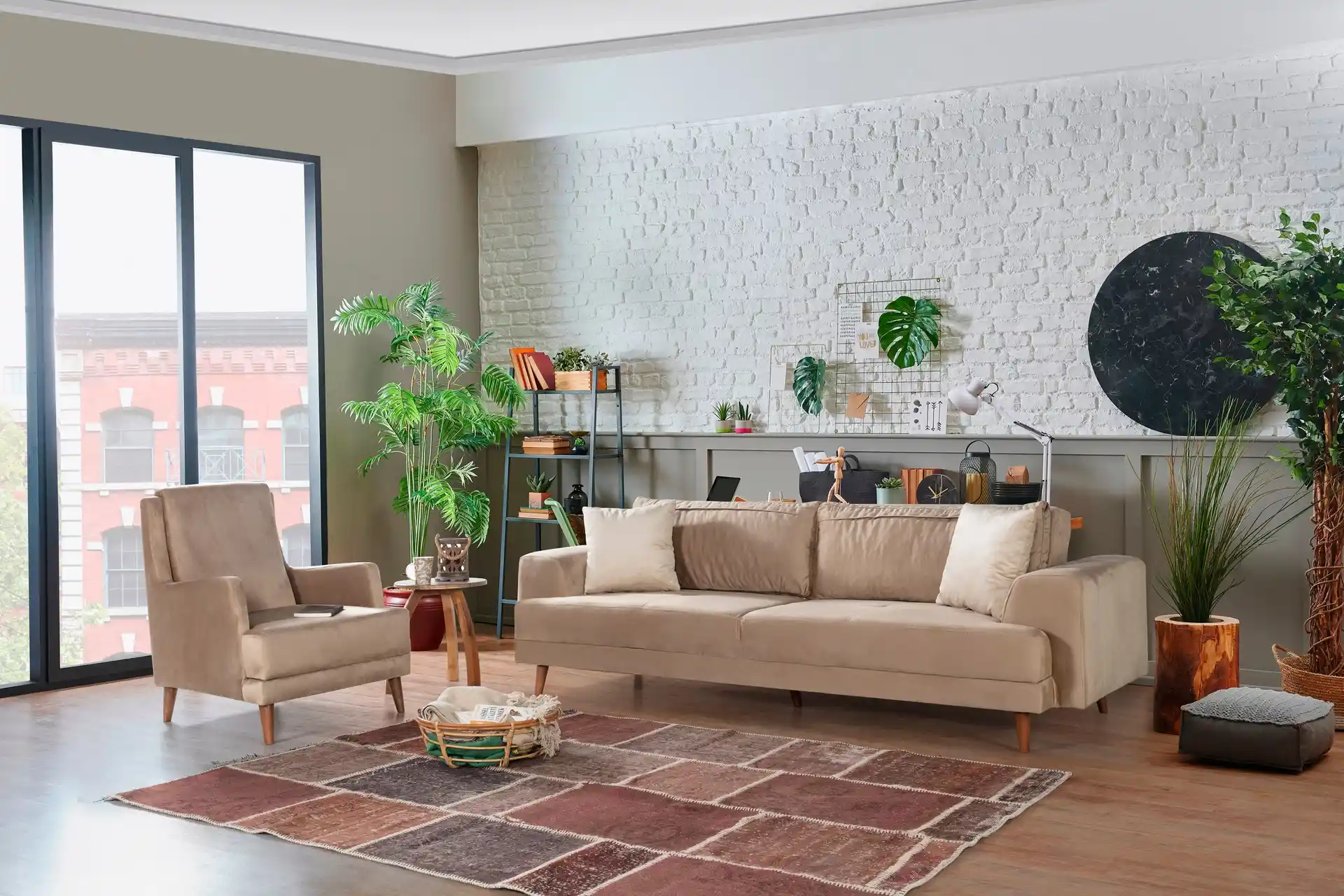 Sütlü Kahverengi Koltuk Takımıyla Şık ve Sıcak Dekorasyon Önerileri