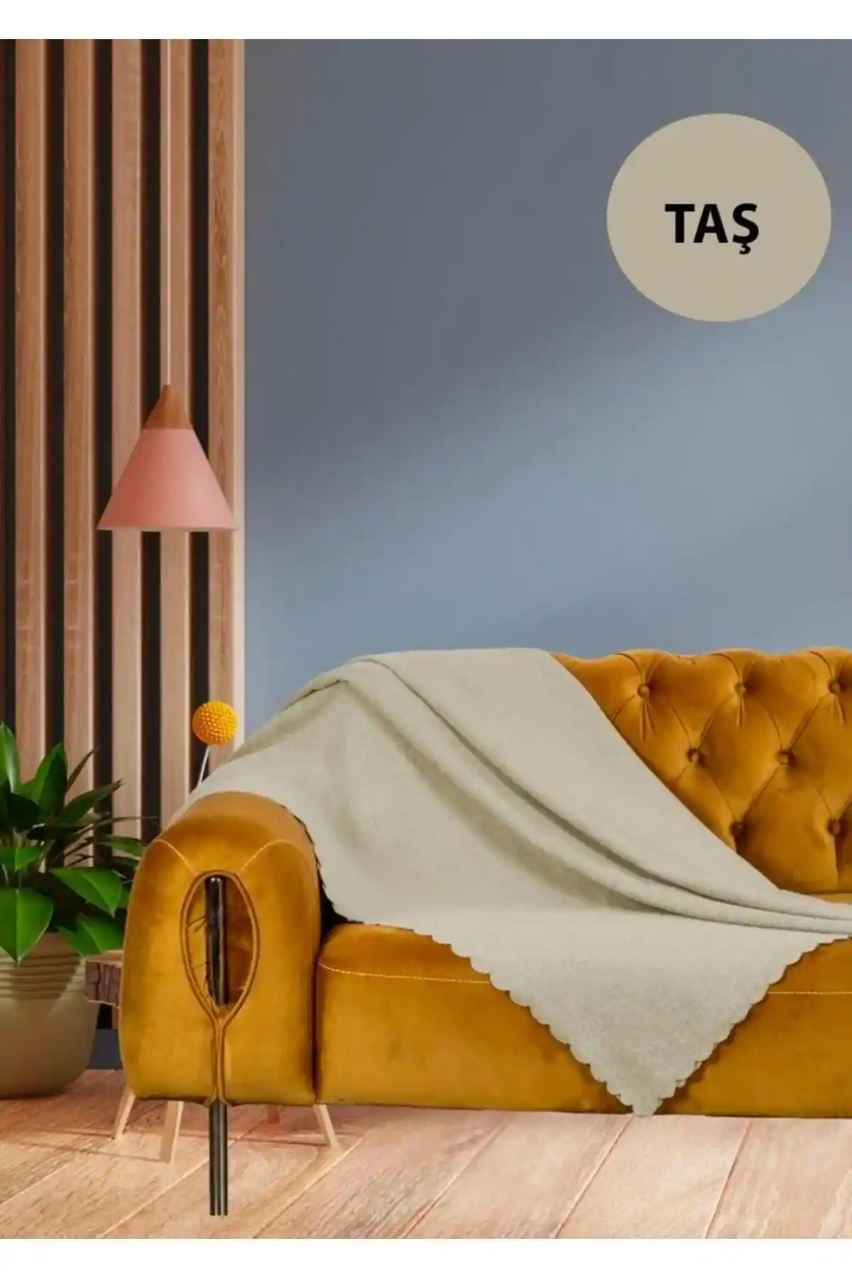 Taş Rengi Koltuk Örtüsü ile Dekorasyonunuza Zarif ve Uyumlu Bir Dokunuş Katın