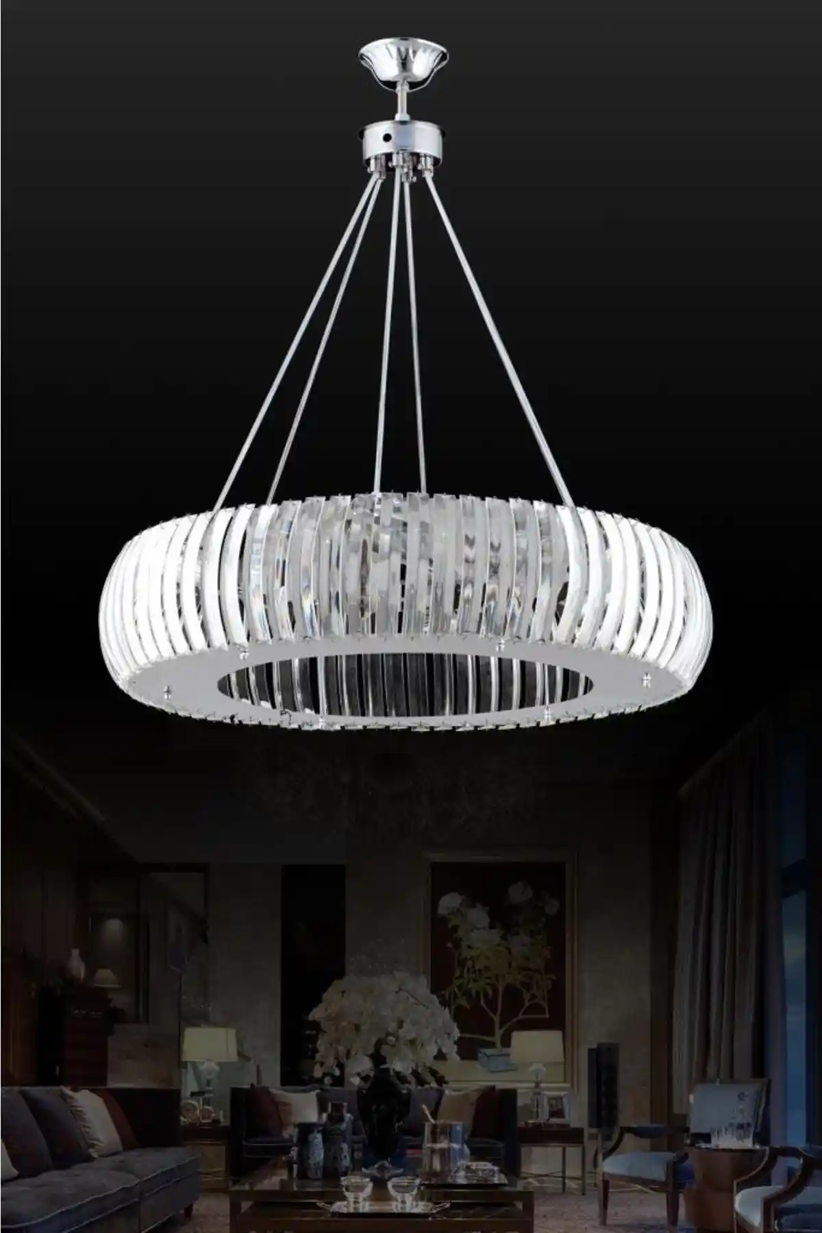 Taşlı Avize Dekorasyonunda Şıklık ve Zarafetin Anahtarı